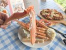 ピザコースにお付けしている食べ応え満点の甘みがある焼きズワイガニです。