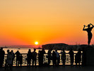 幣舞橋の夕日