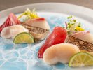 【極み/特別会席】秋(2026年9月〜11月)お造り 戻り鰹 平貝 太刀魚 ブリヒラ