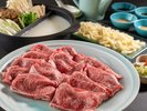 【国産牛のしゃぶしゃぶを2種の出汁で】