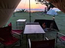 テントの中から見える景色
