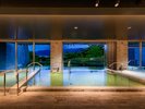 【棚湯 芦ノ湖ビュー/大浴場】夜も露天風呂に浸かり、夜空をお楽しみください。