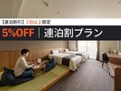 ■2泊以上の予約で連泊割引プラン/キッチン付きなので、お部屋で自炊するのも人気♪