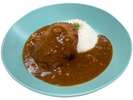 【ハワイアンランチ】中辛のカレーにハンバーグが入っている贅沢な一品です!