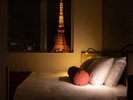 EXダブルルームから見える東京タワー※一部客室のみ