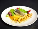 <<スズキのロティ★ヘーゼルナッツとアンチョビソース>>2025春の選べるポワソン(魚料理)2種