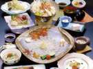 お料理の一例(平目の薄造りは4人前です)