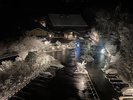 ライトアップの雪景色