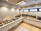 朝食ビュッフェコーナー
