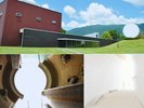 竹亭より車で30分「奈義現代美術館」モダンアート作品と建物が一本化した壮大な美術館です。