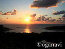 観光地 戸賀湾の夕景