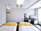 ツインルーム/広さ12.53u〜/ベッド幅110cm×2台/禁煙室のみ