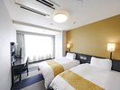 ツインルーム/広さ12.53u〜/ベッド幅110cm×2台/禁煙室のみ