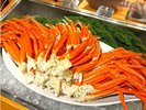 夕食ビュッフェ カニ食べ放題