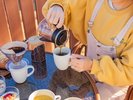 外で飲む朝のコーヒーは別格