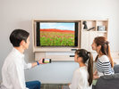 【客室テレビ】キャスト機能搭載。お持ちの端末内の対応アプリで映像などを大画面でお楽しみいただけます。
