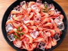 【夕食バイキング】甘えび食べ放題!生で食べるのが一番!口に入れたときのプリプリした食感、甘みが格別