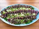 【夕食バイキング】香ばしく炙ったカツオを、たっぷりの薬味とともに