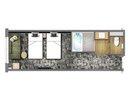スーペリアツイン平面図(お部屋によりレイアウトが異なる場合がございます)