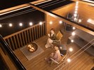 【スカイデッキヴィラ】デッキ(夜)