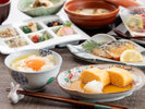 卵と野菜にこだわった、優しいお出汁のお味が好評の和朝食!卵かけご飯は絶品です♪