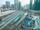 東京駅線路側の景色