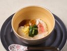 冬料理:【凌ぎ】白子粥 ちり酢餡