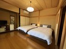【山吹】露天風呂付客室 8畳和室+ベッドルーム 露天風呂は150cm×150cmととてもゆったりしたサイズ