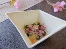 ホタルイカ・・ヨモギ豆腐・季節のお造り盛り合わせ 春メニューのイメージです。