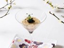 【夕食】~芽吹き~ 梅のブランマンジェ 川越養殖チョウザメ