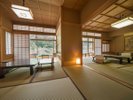 【1室限定 特別室 12.5畳+7畳】宇奈月ダムを臨む2間のお部屋「釣りバカ日誌」で、西田敏行さん宿泊。