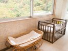 【大浴場】ベビーベッド完備。お子様連れでも安心。