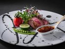 一例)肉料理:サーロインステーキポン酢ソース