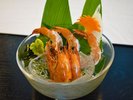 別注料理:生海老の造り(3尾)