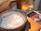 粒が大きめであっさりとした食感の石垣産のお米
