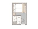 スタンダードツイン客室平面図
