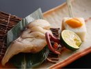 【春のお料理】焼物(真名鰹 西京焼き 粟麩照焼き)
