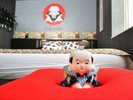 福助人形がお出迎え