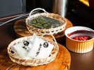 味付け海苔、とろろ、福神漬け