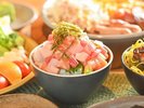 【朝食ビュッフェ】魚錠水産のお刺身をご用意♪