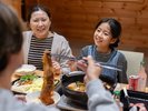 【部屋食】のんびりとコテージでお食事、団欒のひと時を!