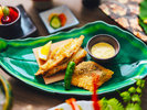 【夕食一例】さくさく食感のアジフライ。日本一の水揚げ量を誇る松浦産のアジは絶品です。