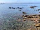 ホテルから見下ろす海。佐島の海はこんなに透きとおっています。