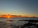 佐島マリーナホテルからの夕陽(12月中旬)
