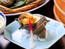 華会席のさざえ雲丹焼
