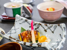 2025年1月・2月お献立一例【焼 物】鰤薩摩焼 酢蓮根金柑 紅白はじかみ