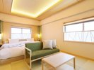 ツインルーム(セミダブルベッドを並べて配置)