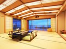 海を眺めるオーシャンフロント大部屋201(日本海を一望)