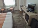 喫煙ラグジュアリーコーナーダブルのデスクです。(広々使えるデスクになりました。)