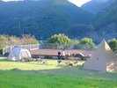 キャンプサイト横にはステージがあって、湖を眺めながら@@踊れます笑)